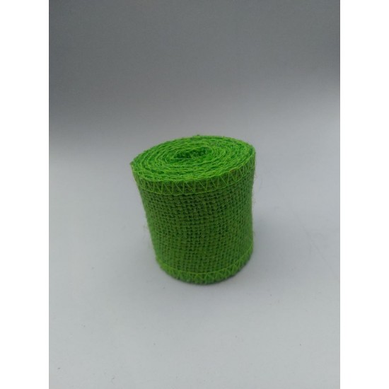 Лента джутовая 5см*2 м цв. салатовый